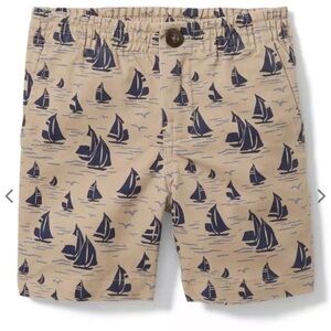 NEW Janie and Jack Boys Sailboat Print Twill Short